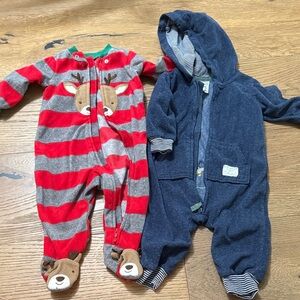 Carter's Dino and reindeer Footie